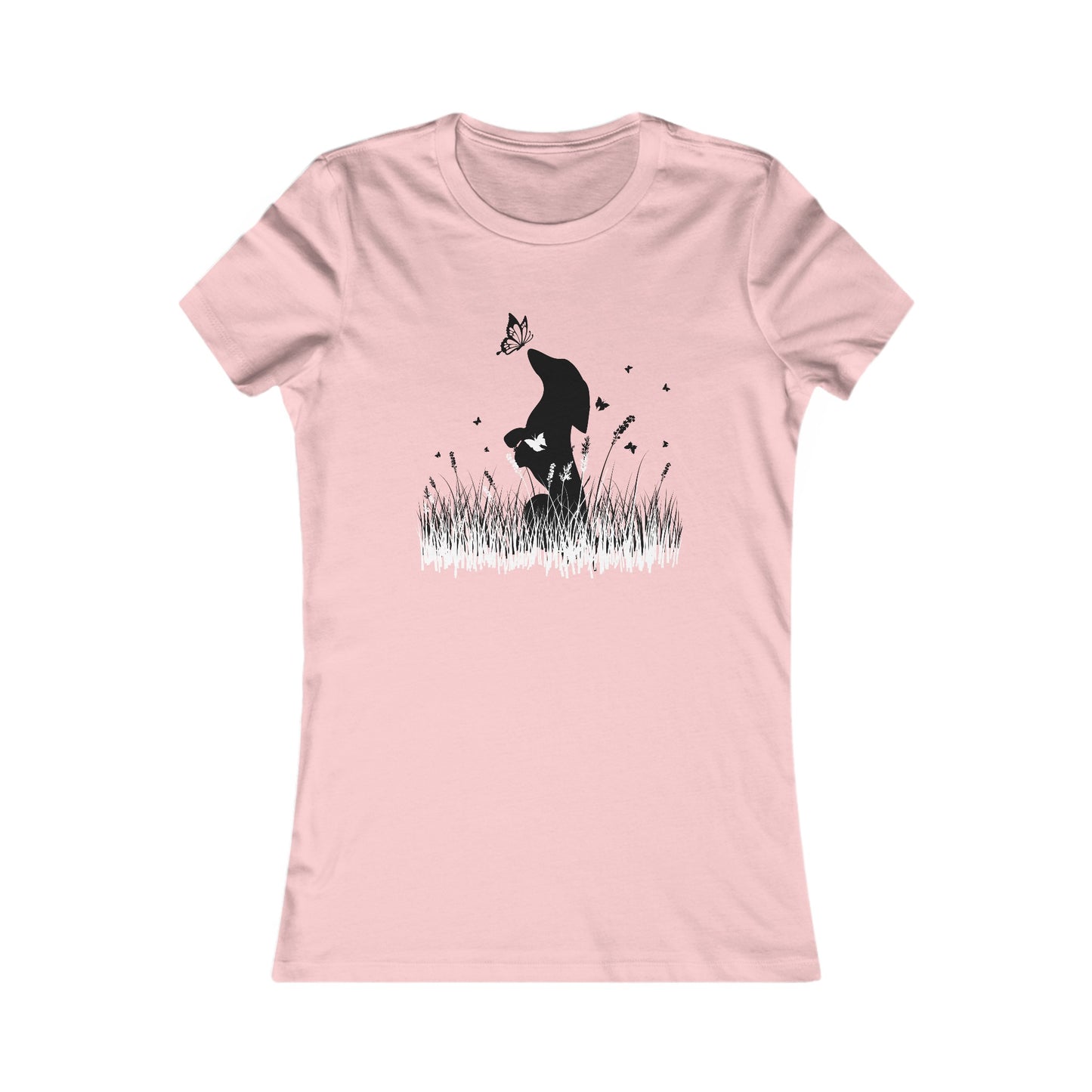 Dachshund in the Meadow: Butterfly Bliss - Women's Favorite Tee