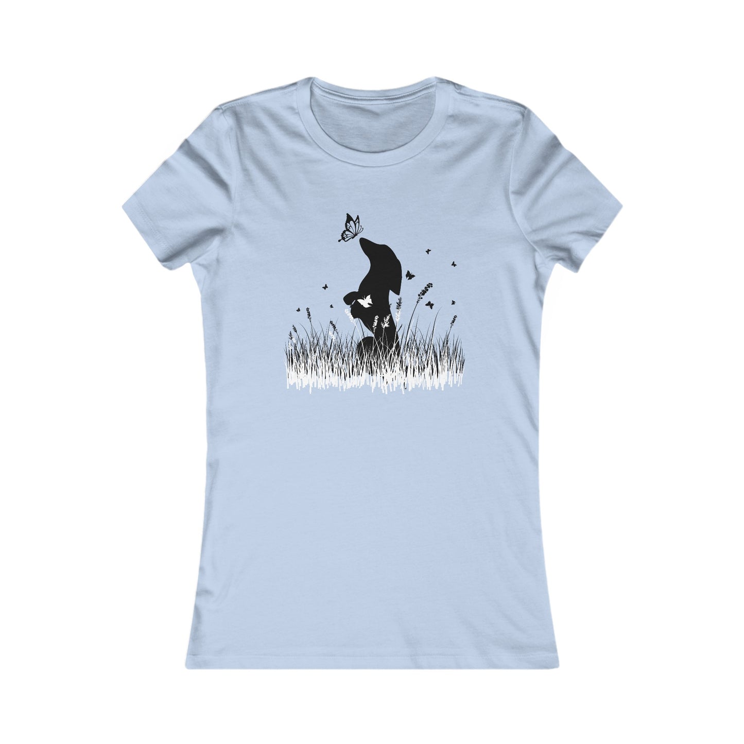 Dachshund in the Meadow: Butterfly Bliss - Women's Favorite Tee