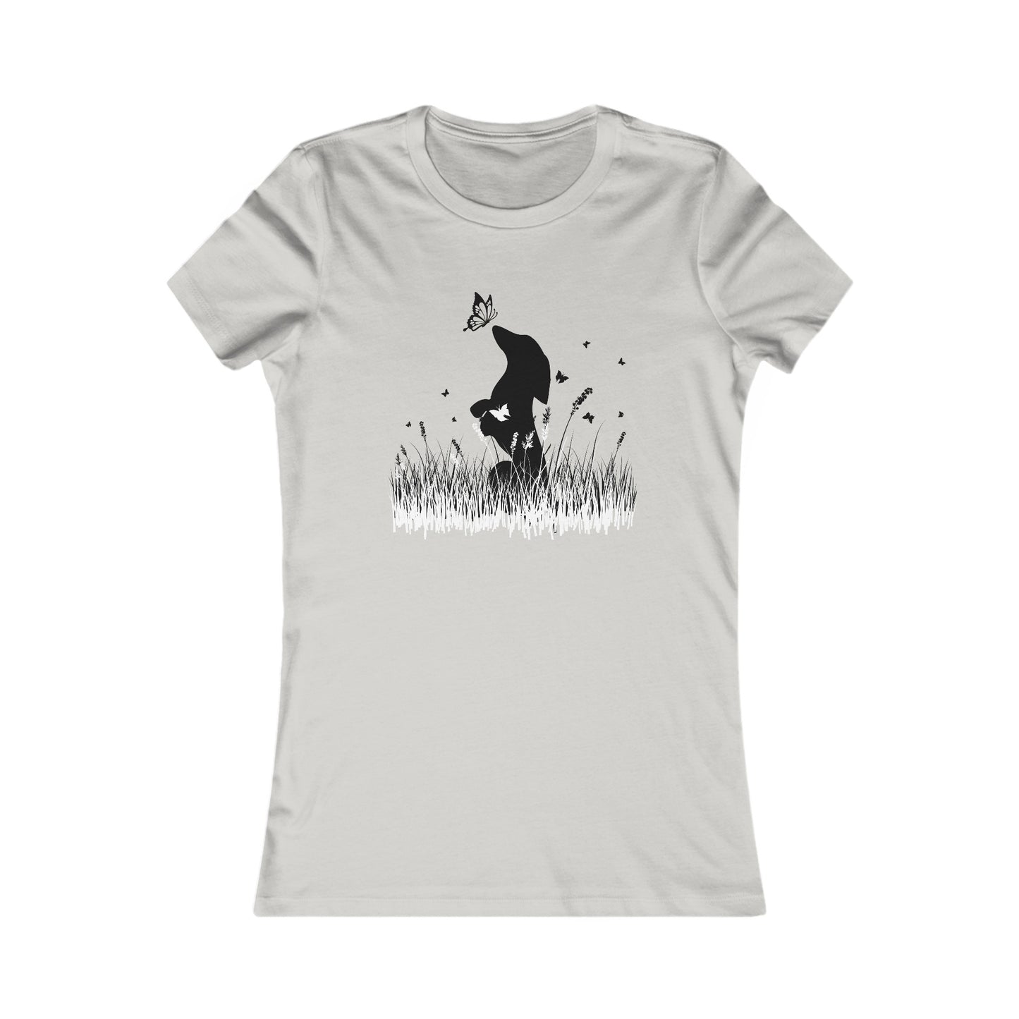 Dachshund in the Meadow: Butterfly Bliss - Women's Favorite Tee