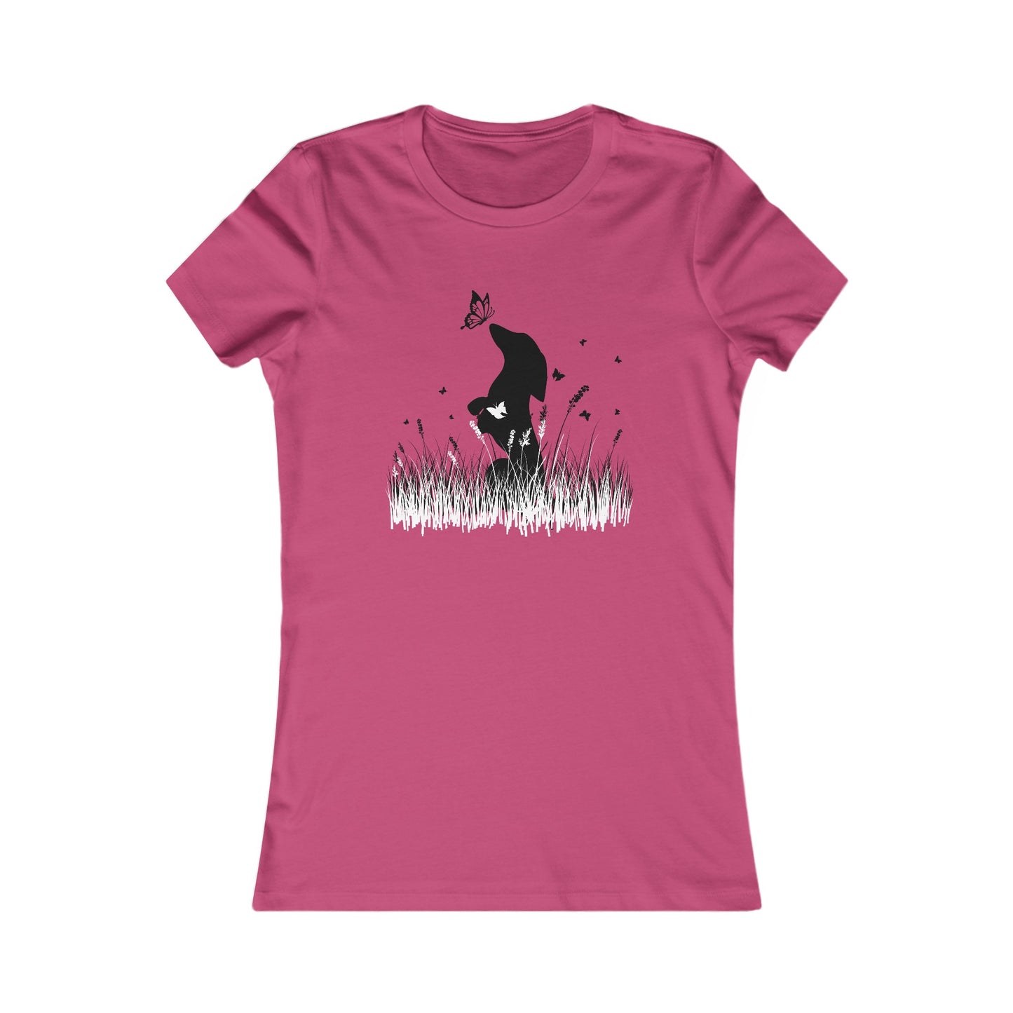 Dachshund in the Meadow: Butterfly Bliss - Women's Favorite Tee