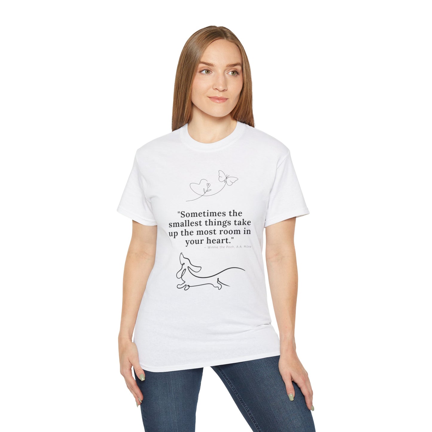 Dachshund Dreaming: Small Hearts, Big Love - Unisex Ultra Cotton Tee