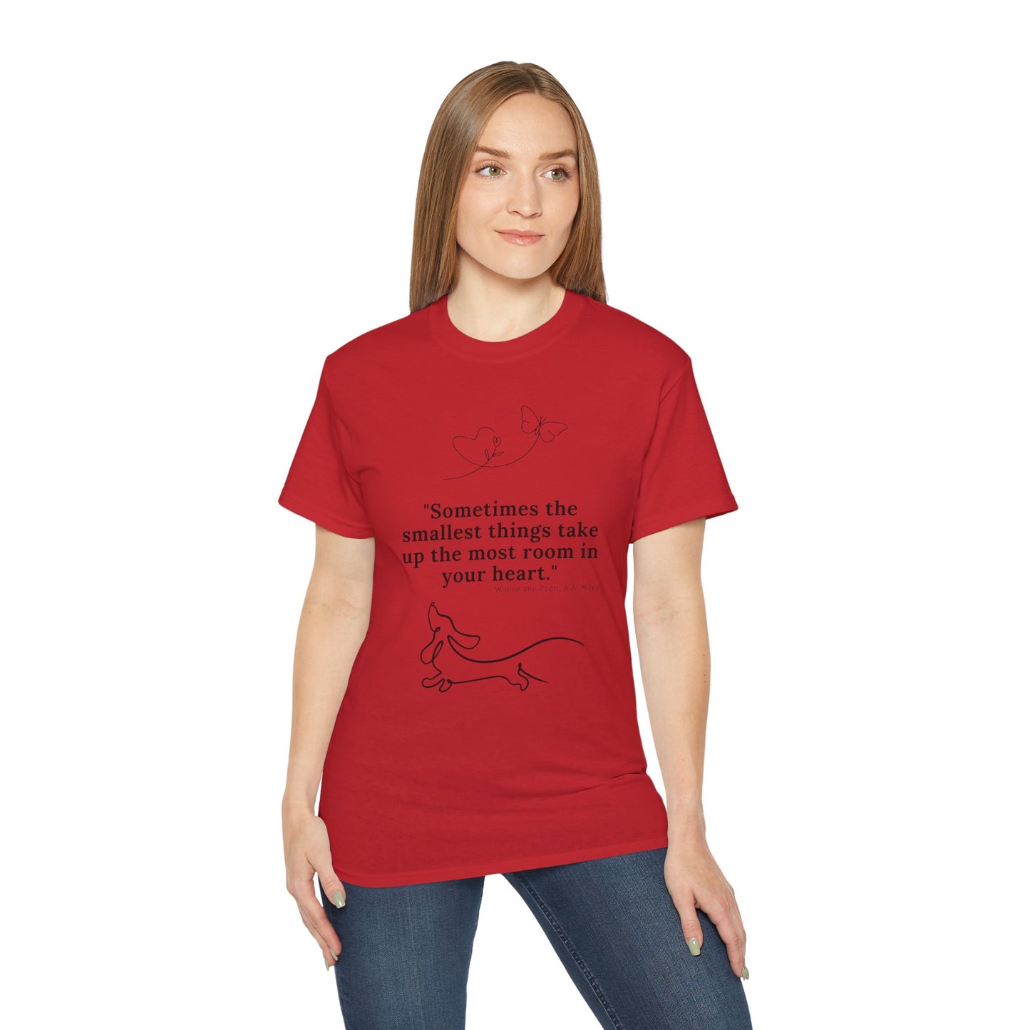 Dachshund Dreaming: Small Hearts, Big Love - Unisex Ultra Cotton Tee