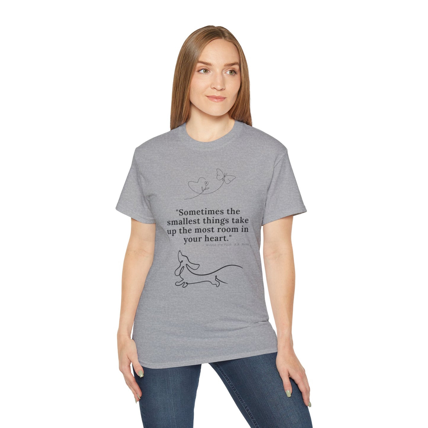 Dachshund Dreaming: Small Hearts, Big Love - Unisex Ultra Cotton Tee